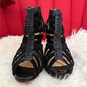 Christian Louboutin Karina Black Strappy Heels